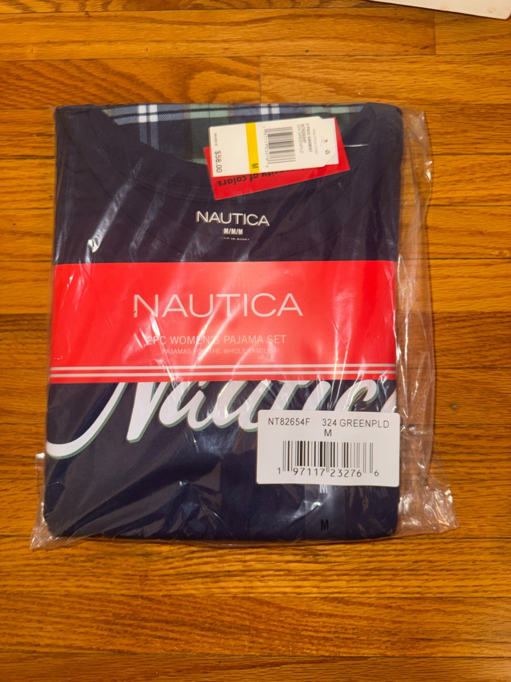 NWT Nautica Navy and Green Plaid Women’s Pajama Set